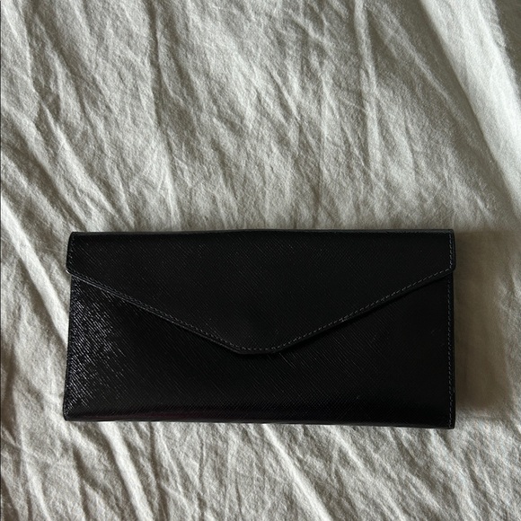 Gucci w hook leather long wallet black gold - Picture 4 of 5